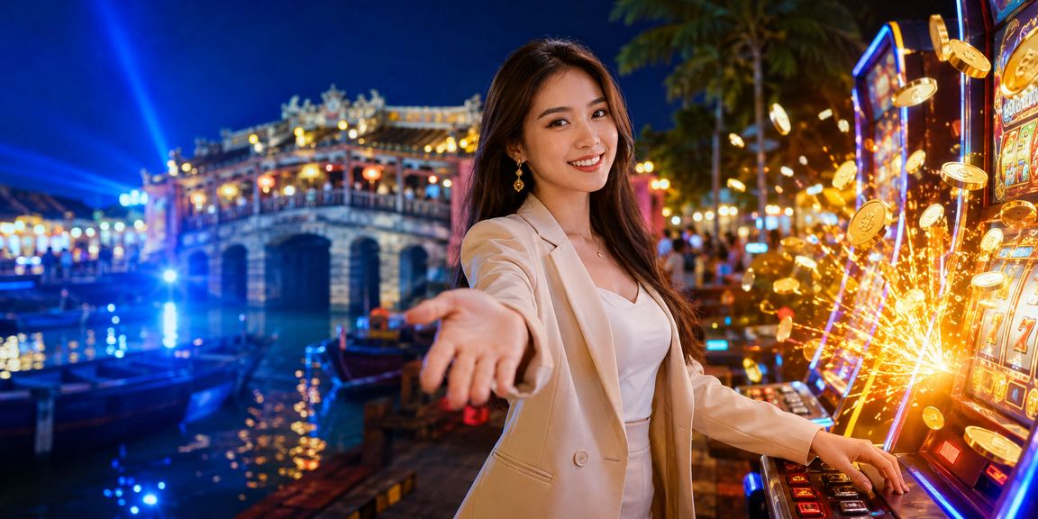 Hội An - đêm hội chơi slot game với không khí chợ đêm đặc trưng miền Trung